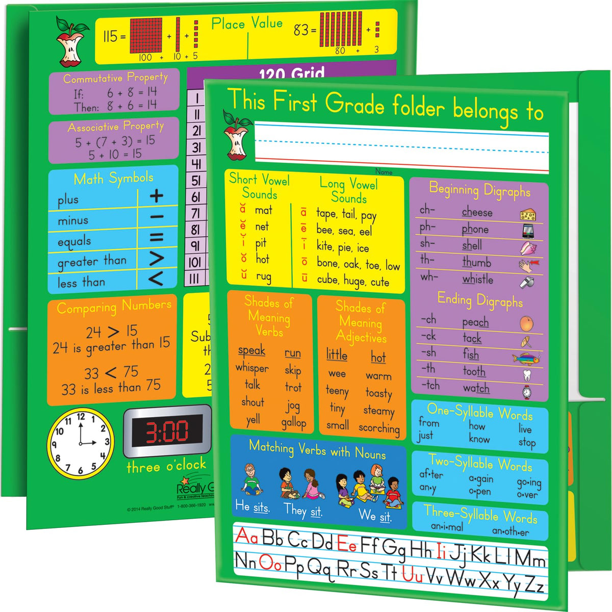Really Good Stuff Common Core Resource Folders - First Grade - 12 folders