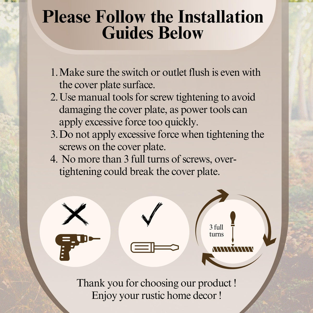 BestGiftEver Single Toggle Decorative Light Switch Cover Plate with Black Bear and Tree Branch Accents - Rustic Electrical Cover Plate for Lodge Cabin House Style Ideal for Wildlife and Nature Lovers