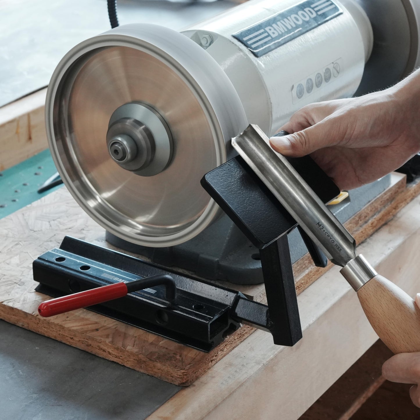 BG-GRIND4 4PCS Set Complete Grinding Jig System for Wood Chisels, Grind Sharpening System to Sharpen Lathe Turning Tools, Chisels, Skews, Bowl Spindle Gouges etc.