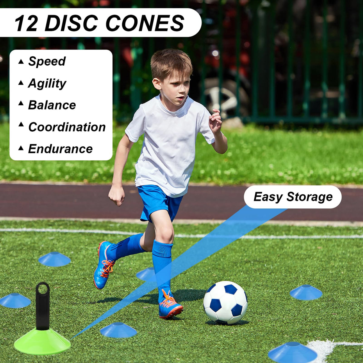 Speed Agility Training Equipment Set, Agility Ladder 20ft, 12 Football Cones, Resistance Running Parachute, Jump Rope, 5 Resistance Bands, Football Soccer Basketball Fitness Drills for Kids Adults