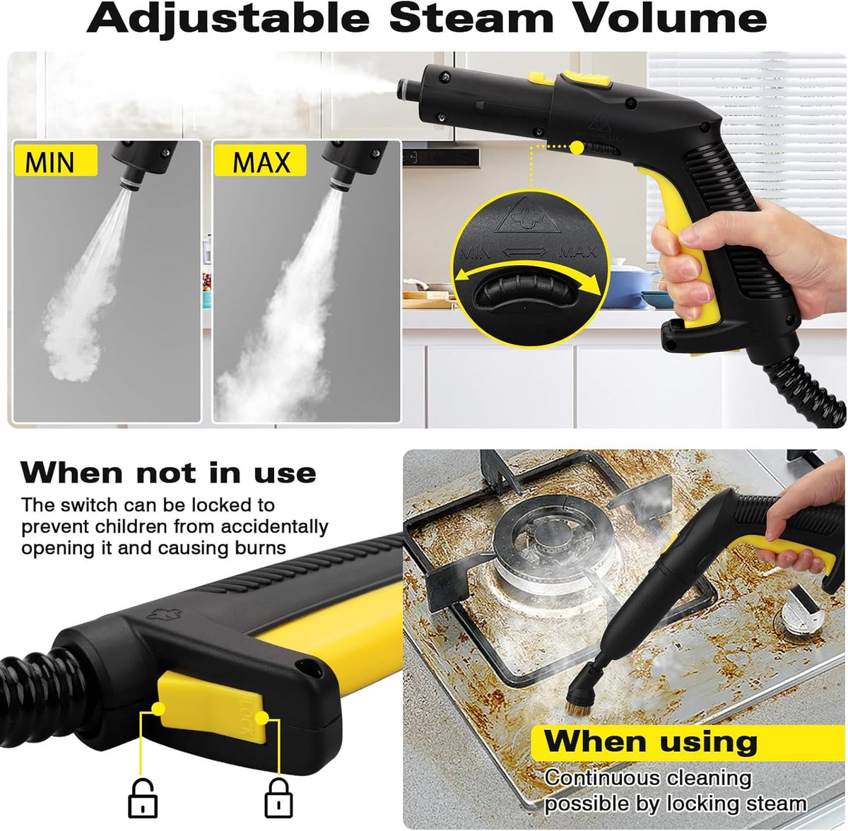 TVD Steam Cleaner - Powerful Home Steamer with 26 Accessories & 5M Extra-Long Power Cord