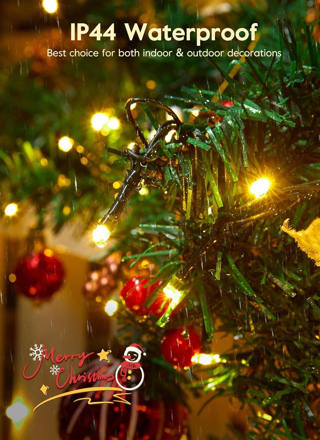 66FT 200 LED Christmas Tree Lights - Twinkle Fairy String Lights with 8 Flashing Modes | Warm White for Indoor & Outdoor Holiday Decor