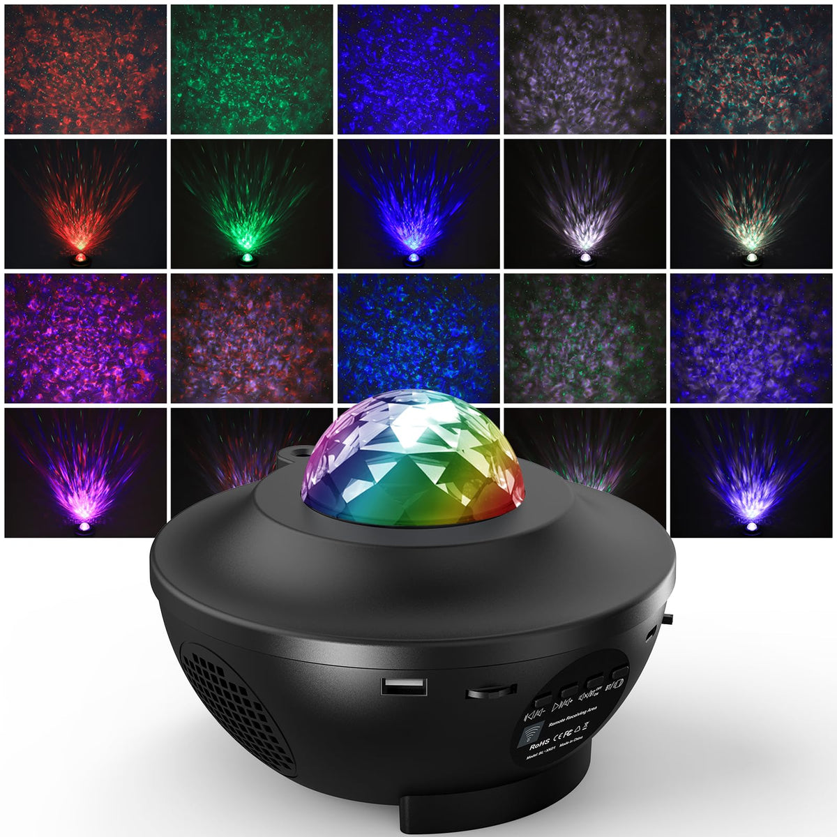 itayak Galaxy Star Projector,Nebula LED Night Light for Room Decor, Ocean Wave Starry Sky Light Projector for Bedroom Home Theater, Remote & Bluetooth Speaker, Christmas for Kids Boy Girl Adults