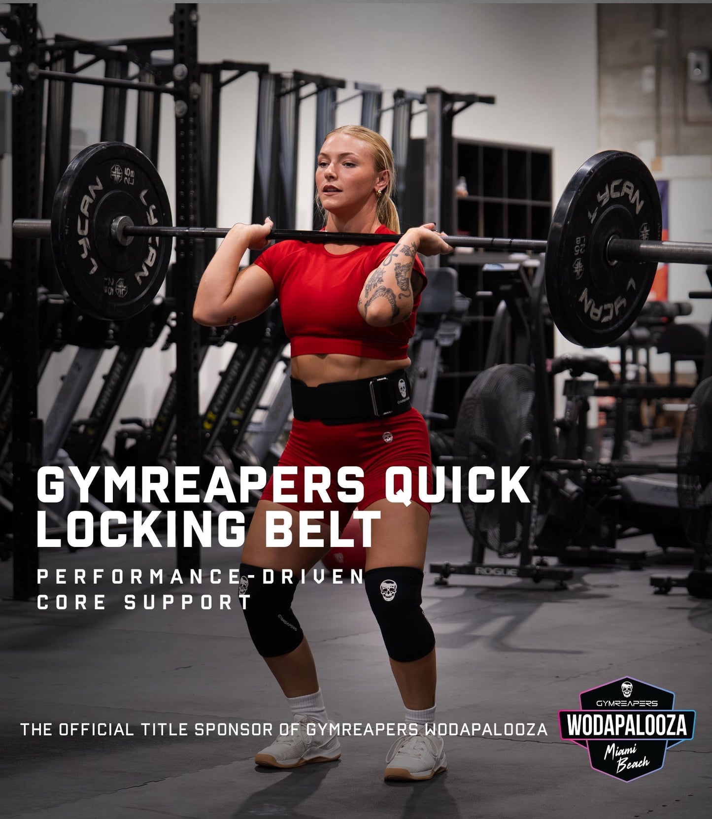 Gymreapers Quick Locking Weight Lifting Belt for Men Gym Belt for Powerlifting Deadlift Belt with 4 Inch Neoprene Metal Buckle Back Support Weightlifting Belt Women (Black/Black, Large)