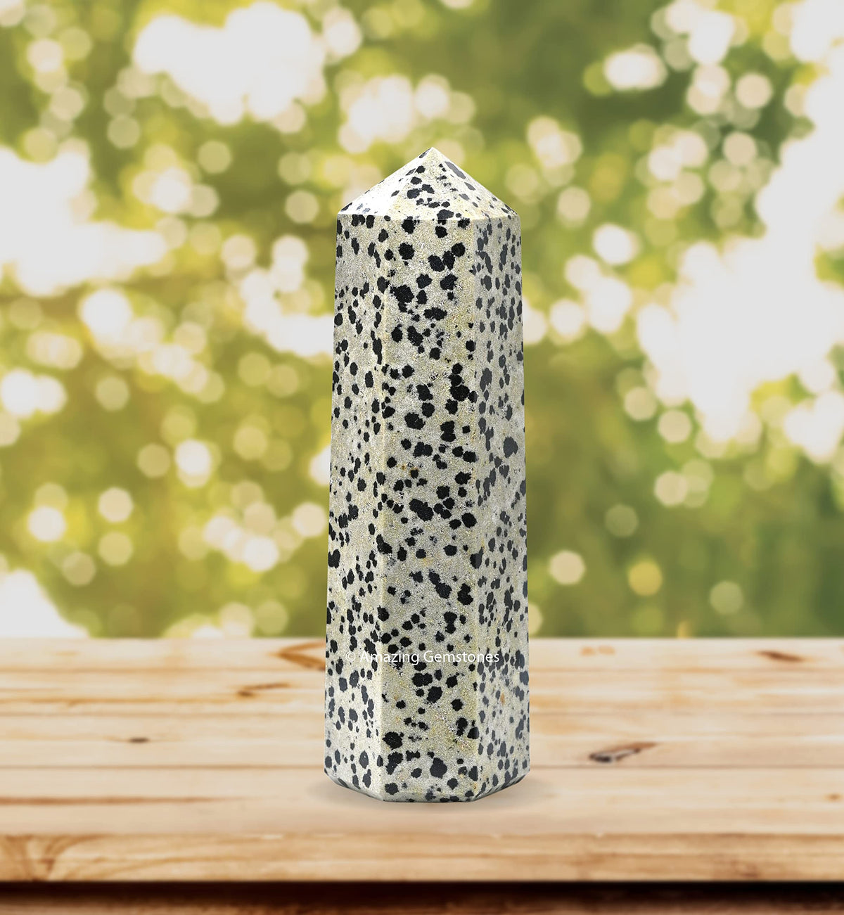 Amazing Gemstone Large Dalmatian Jasper Crystal Towers ~ Natural Healing Crystal Point Obelisk for Reiki Healing and Crystal Grid (5.5 to 6 INCH)