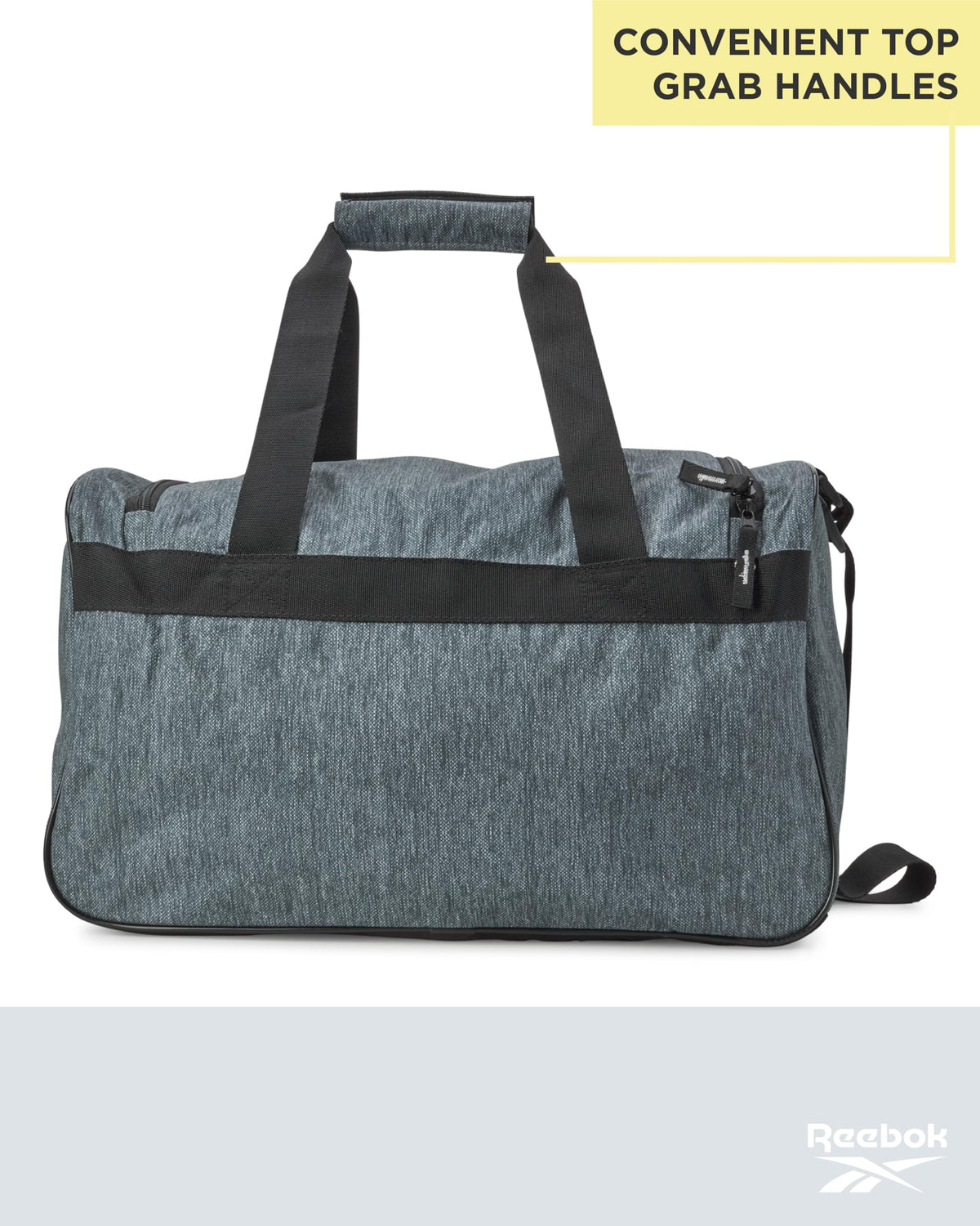 Reebok Duffle Bag - Carry On Gym Bag for Workout With Adjustable Shoulder Strap - Compact Travel Bags for Women and Men, Size One Size, Warrior II Light Grey