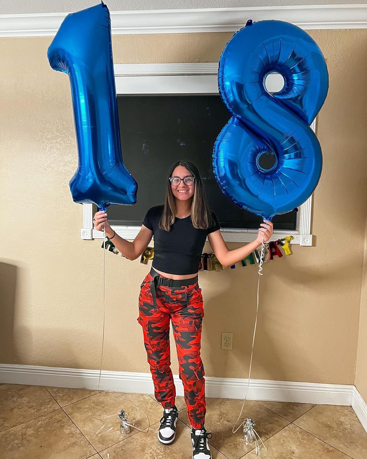 Metallic Blue Number 1 Balloon - 40 Inch First Birthday Decoration for Boys & Girls