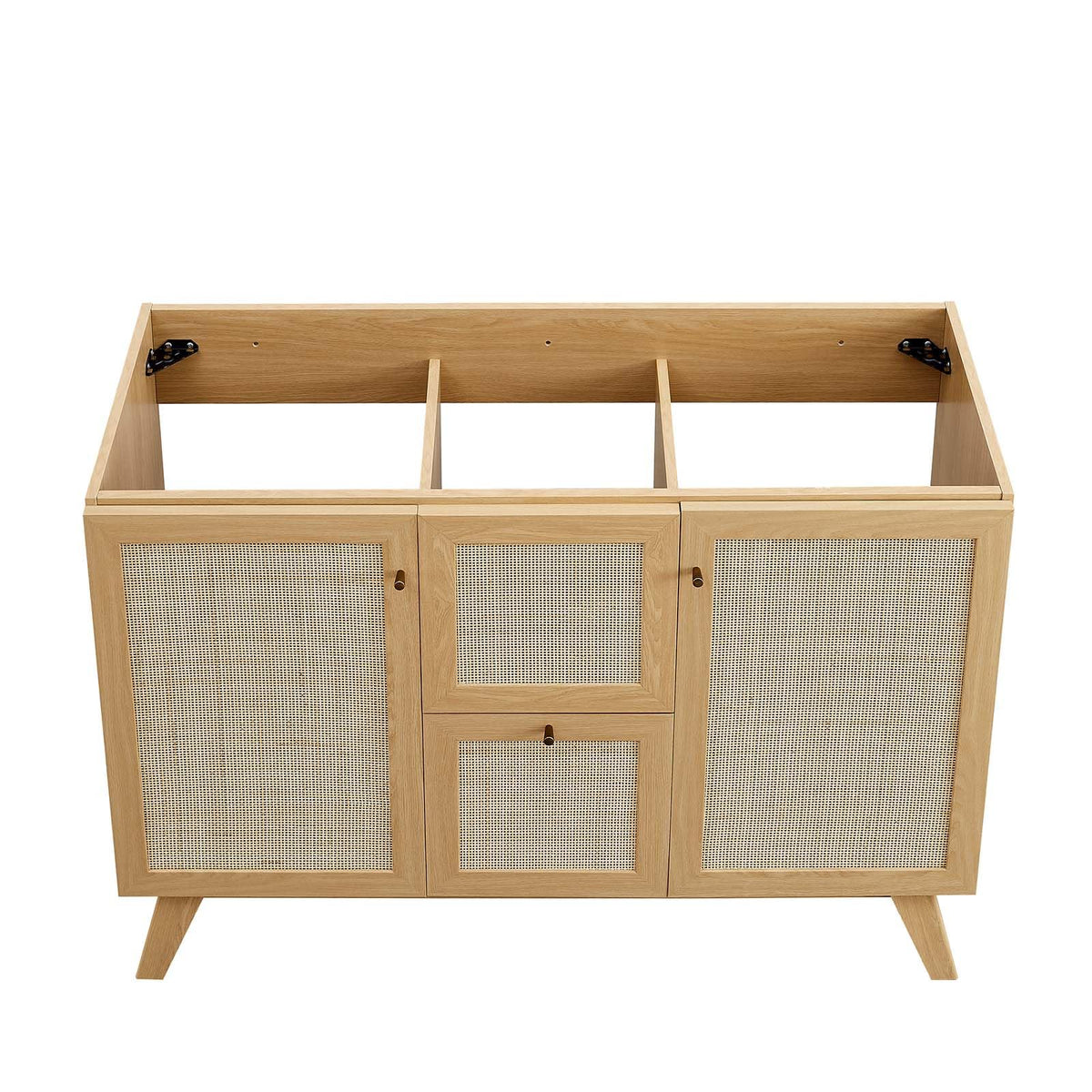 Modway Soma Bathroom Vanity, 48 Inch Double, Oak Black