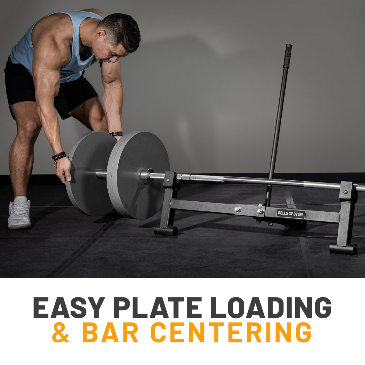 Bells of Steel Deadlift Jack 2.0 Premium Barbell Jack | Long Handle Deadlift Bar Jack | Bar Jack Durable Nylon Rollers for Easier Bar Centering | Protective UHMW Deadlift Stand, 800lb Capacity