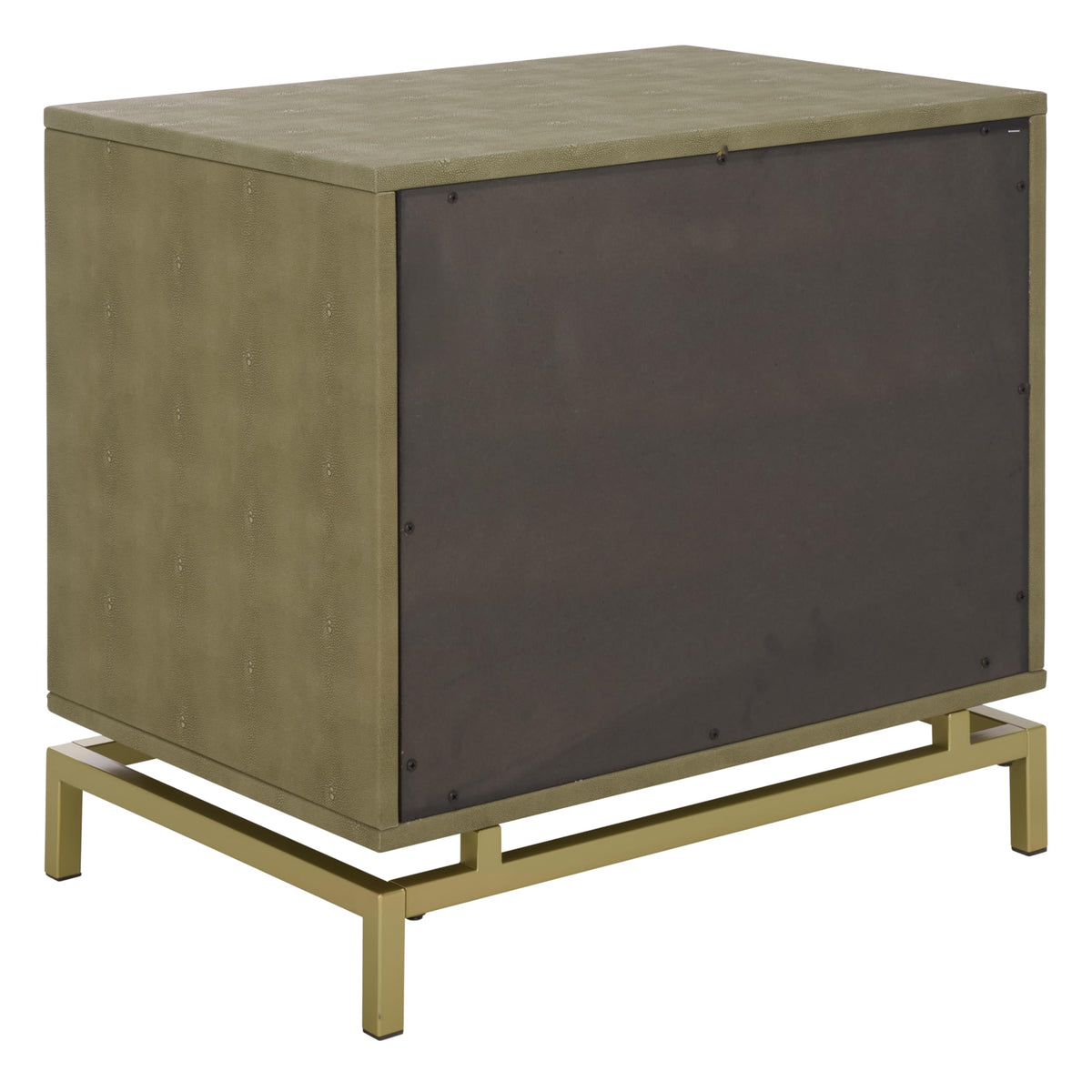 Safavieh Home Collection Meilana Light Taupe/Brass 1-Shelf 1-Drawer Nightstand