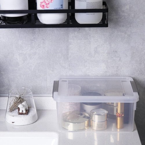 Citylife Small Storage Bins - 3.2 QT Clear Plastic Containers with Lids | Stackable Organizing Bins (6 Pack)