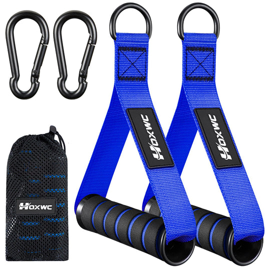 HOXWC Exercise Handles, Gym Equipment, D Handle Cable Attachment, Home Gym Exercise Machine Attachments for Pilates, Yoga, Strength Trainer, Pull Down, Resistance Bands, Heavy Duty Working Out Handles