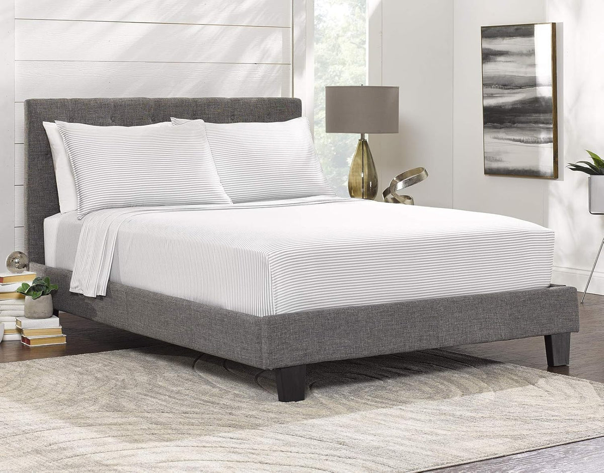 Pure Bamboo Twin Sheets - Luxuriously Soft 100% Organic Viscose Bed Sheet Set | Double Stitching, Stripes