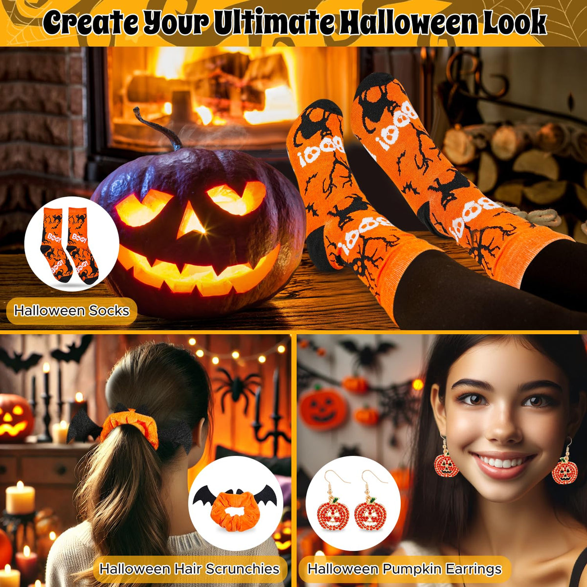 Larchio Boo Basket Stuffers for Women Teen Girls, Halloween Gifts for Teens Adult with Pumpkin Mug Halloween Socks and Self Spa Gift for Family Friends