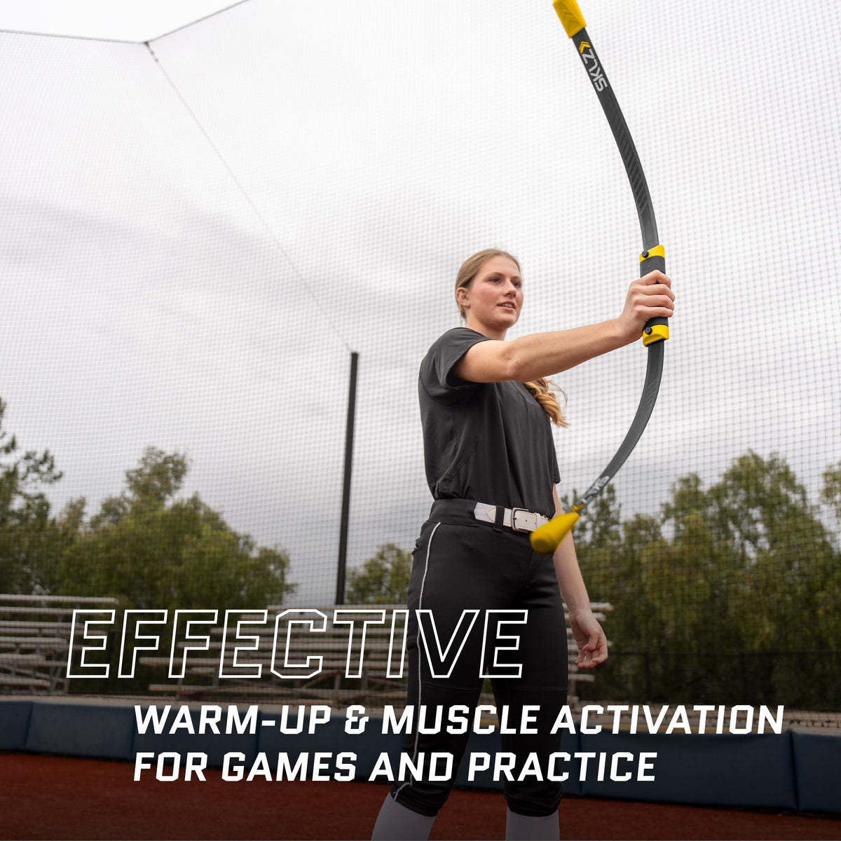 SKLZ Shoulder Bow Dynamic Resistance Training Tool with Fiberglass Blades for Shoulder Stability and Strength – Ergonomic Handle, Portable 3-Piece Design for Easy Transport – Includes Training Guide