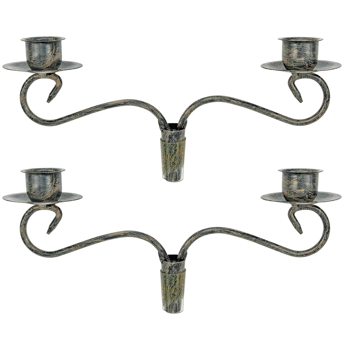 Wine Bottle Candle Holder Candelabra – 2 Candle Topper Set of 2 – Rustic Wine Bottle Decor for Table Centerpieces