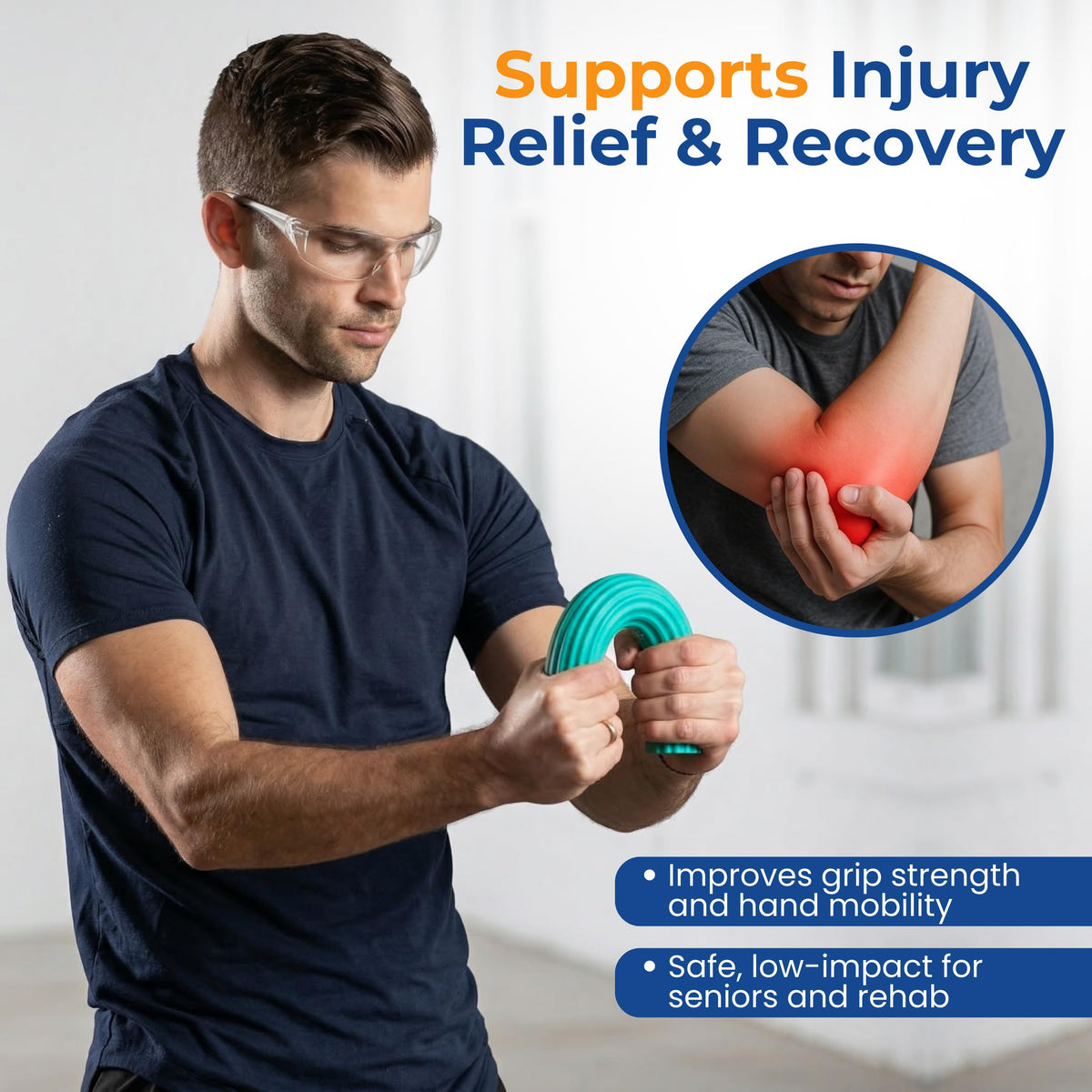 FlintRehab Flex Bars for Physical Therapy (3 Pack), Hand therapy Flex Bar, Resistance Bar for Golfers Elbow & Tendinitis, Tennis Elbow Exercise Devices, 3 Variable Twist Bar to Improve Grip Strength