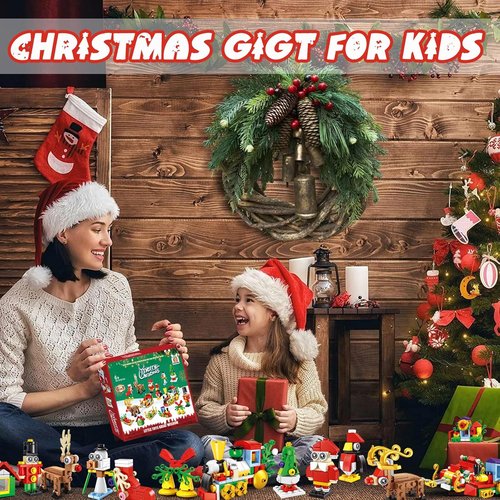 Building Toys 12 Pack - 6-in-1 Mini Blocks Christmas Set | 300 Pieces for Kids Ages 6-12