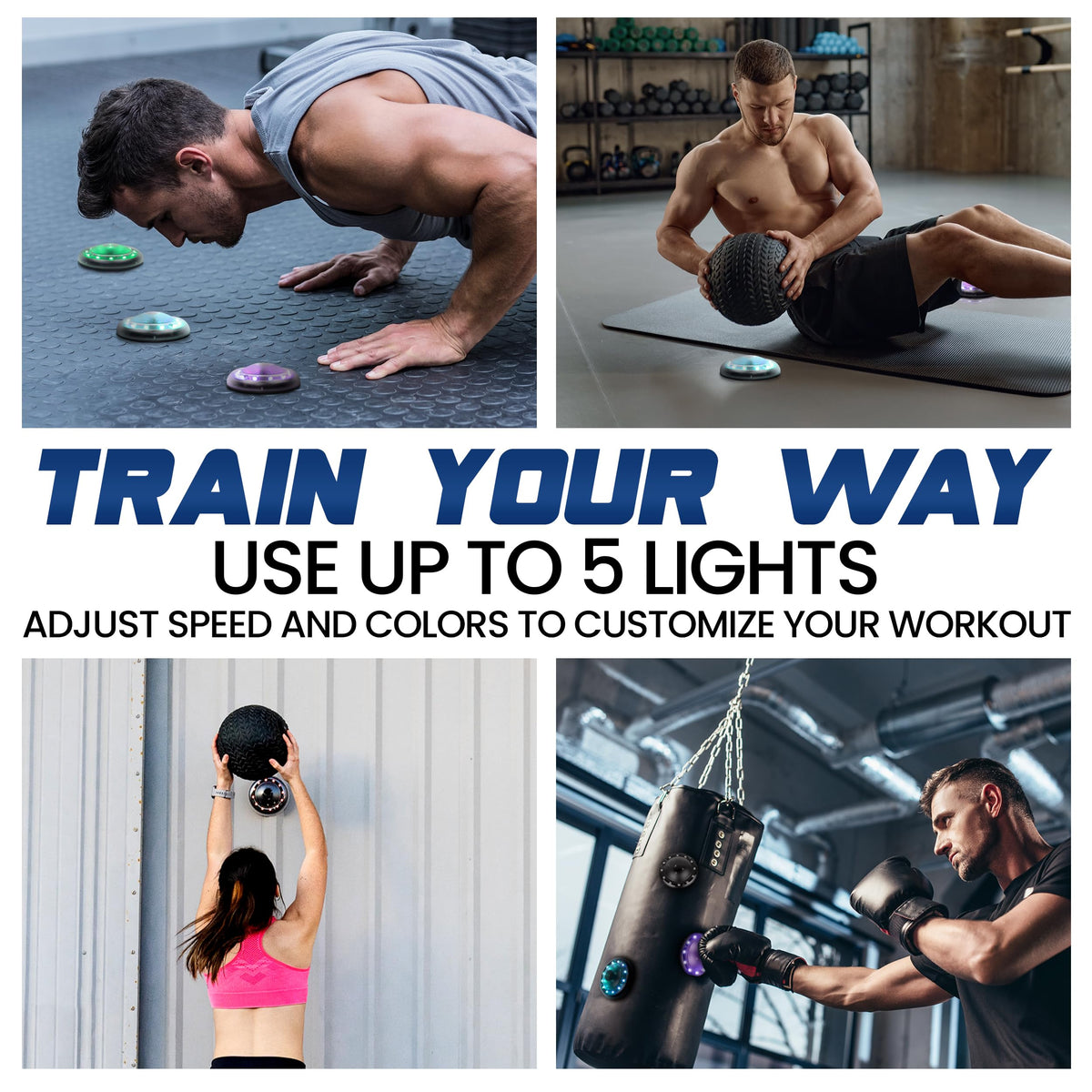 Reflexx RLT 2.1 Reaction Training Lights – Improve Reaction Time, Coordination & Focus – Adjustable Speed, Random Mode, Brightness & Sound Control – for Fitness, Rehab, Seniors & Athletes