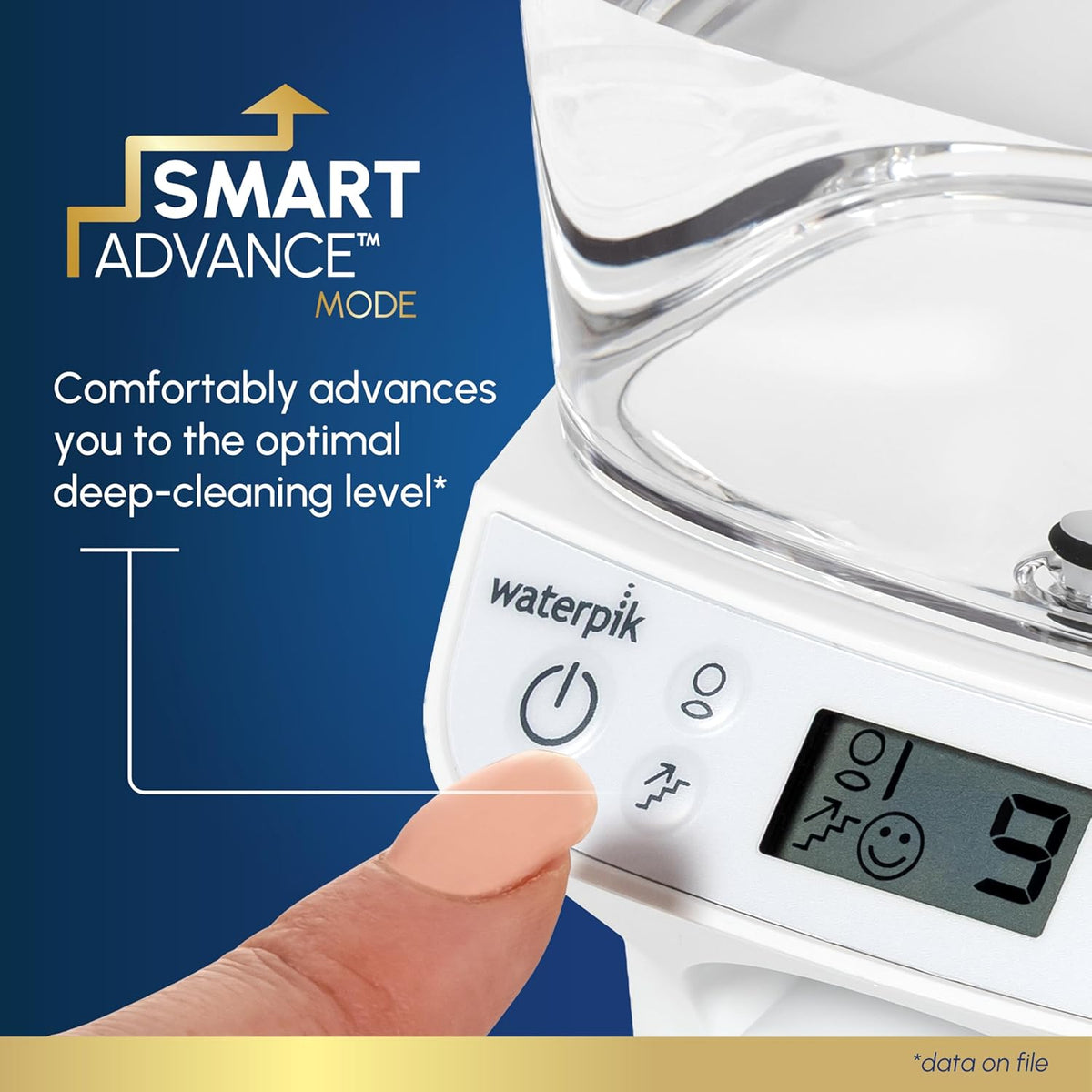 Waterpik Promax Water Flosser - SmartAdvance Mode for Optimal Gum Health | Quiet Design, 10 Settings, 5 Tips