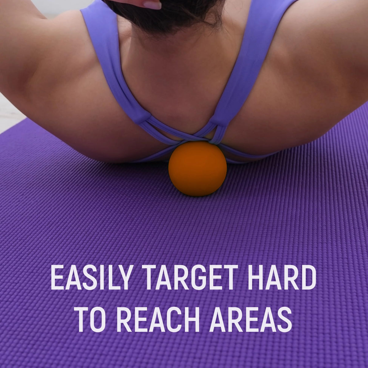 Massage Lacrosse Balls for Deep Tissue Relief - Trigger Point Therapy Ball Set for Plantar Fasciitis, Myofascial Release for Back, Shoulder, Foot - Massage Ball Roller - 2 Pack (Blue/Orange)