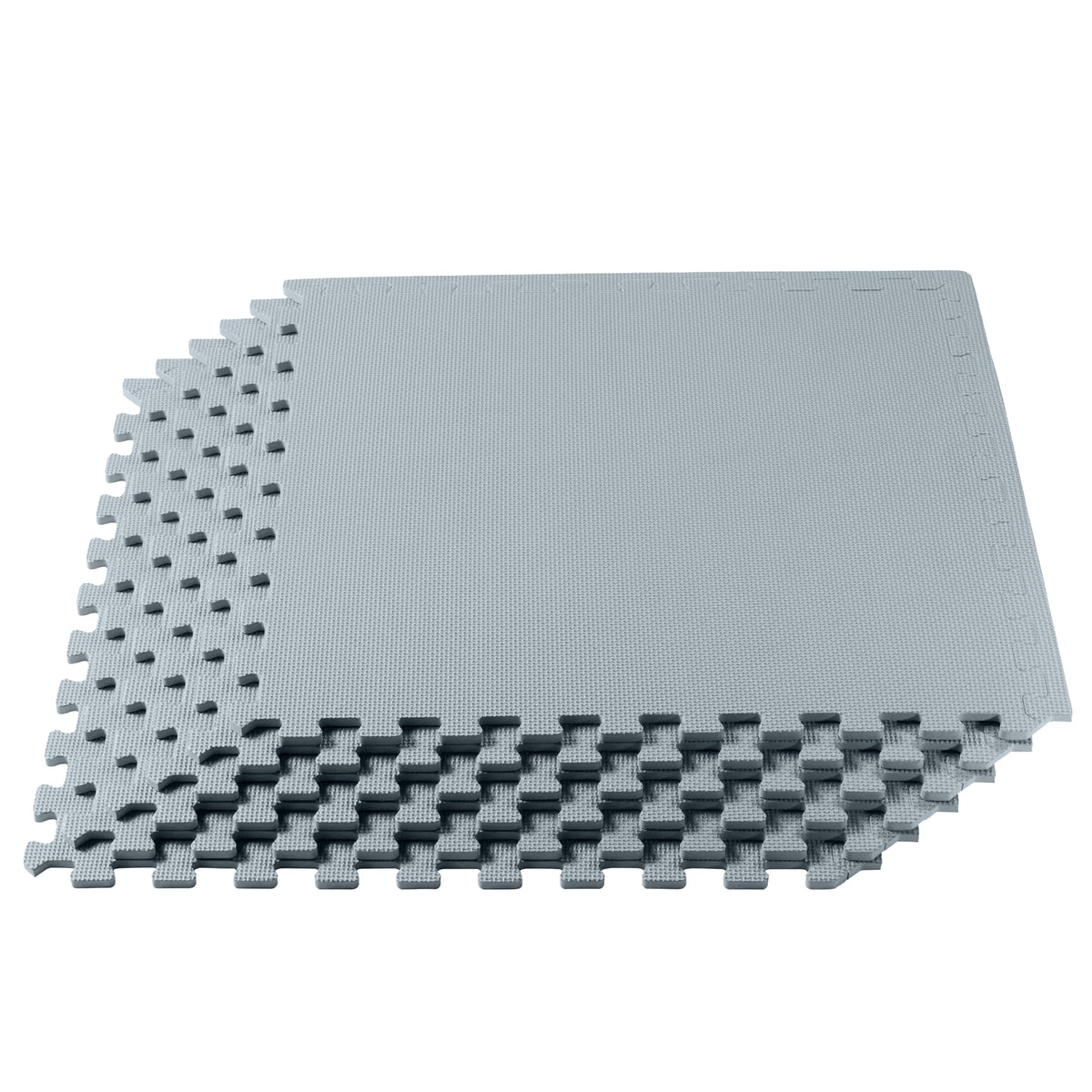 We Sell Mats 3/8" Thick Multipurpose EVA Foam Exercise Floor Mat, Interlocking Tiles, Anti-Fatigue for Home or Gym, 24 in x 24 in, 6 Tiles, ICY
