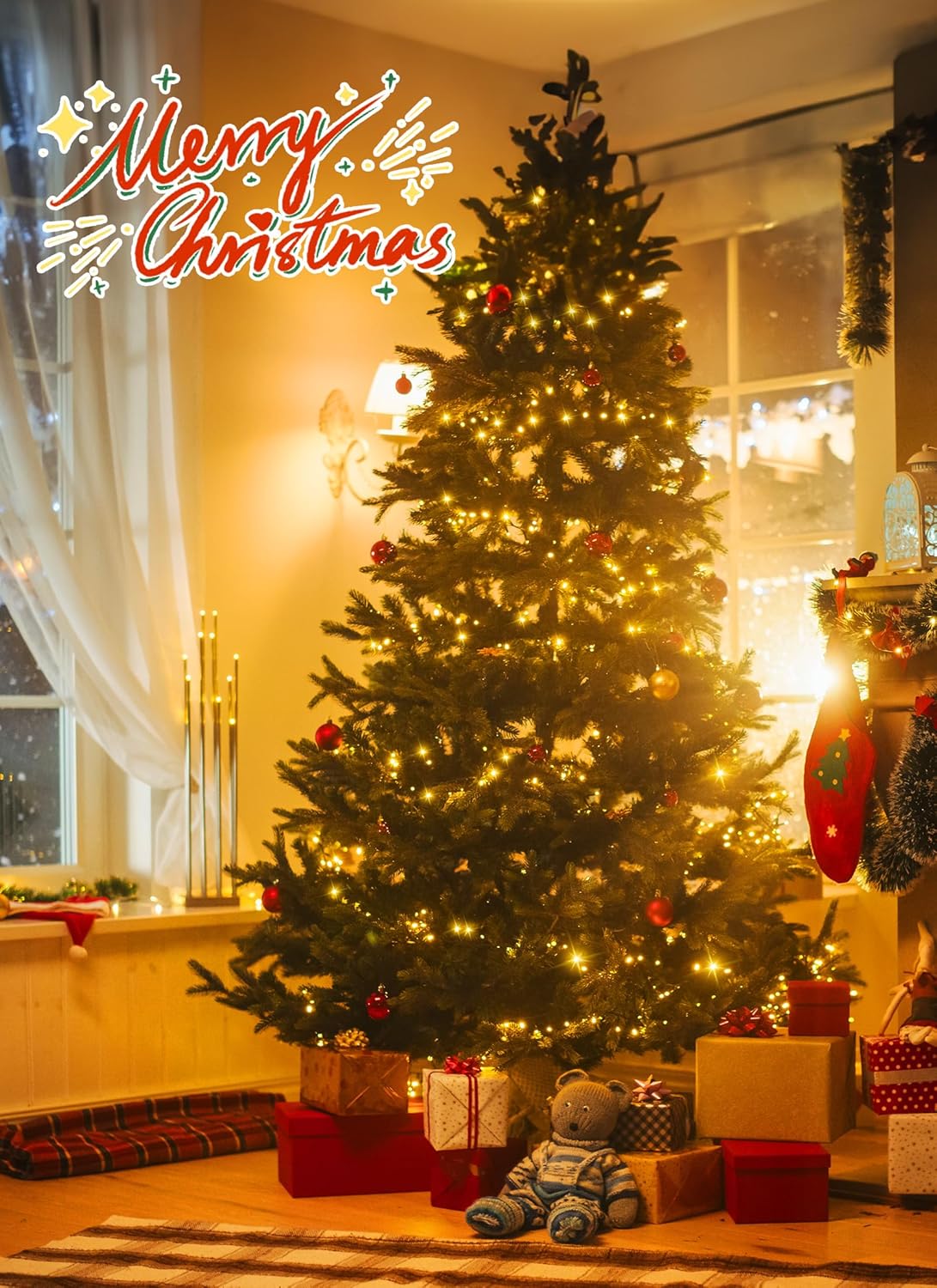66FT 200 LED Christmas Tree Lights - Twinkle Fairy String Lights with 8 Flashing Modes | Warm White for Indoor & Outdoor Holiday Decor