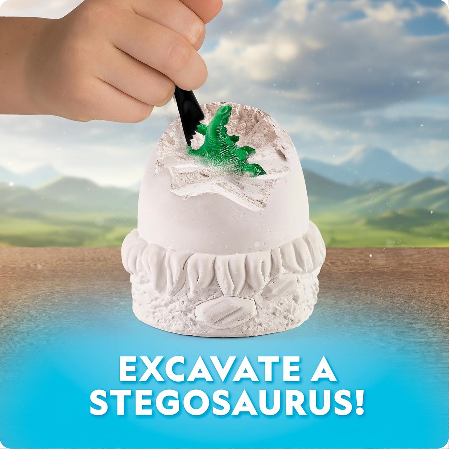 National Geographic Giant Dinosaur Egg Activity Kit - 15+ Dino Crafts, Painting, Clay Models & Learning Guide