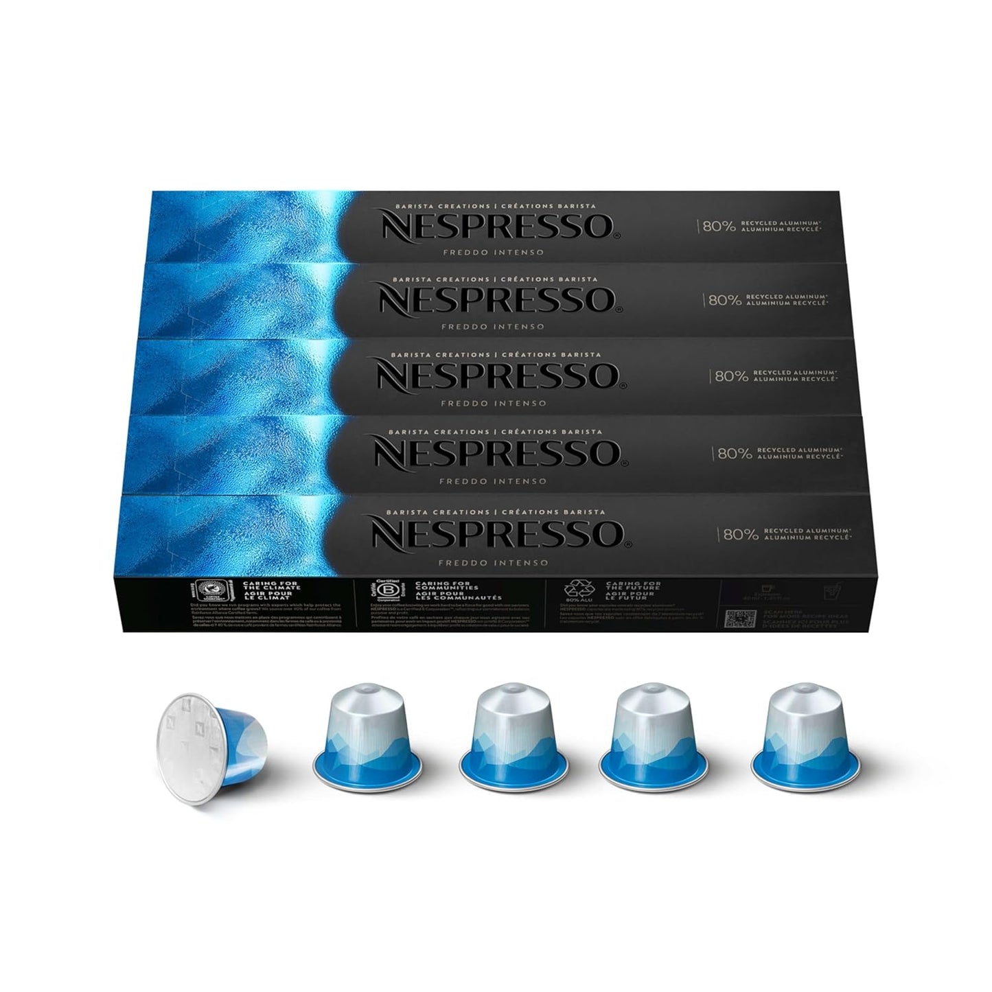 Nespresso Freddo Intenso Espresso Coffee Pods - 50-Count Original Line Capsules
