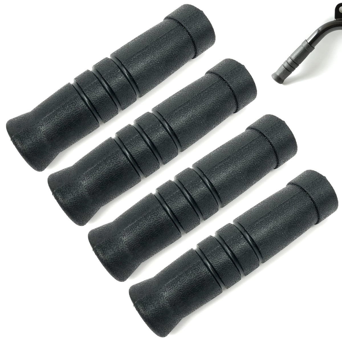 SquEqu 4 Pack LAT Pulldown Machine Straight Bar Grips Non-Slip Tricep Bar Rubber Grips for Fitness LAT and Lift Pulley System Cable Machine Attachment Row Handles Cable Station Pull Down Gym