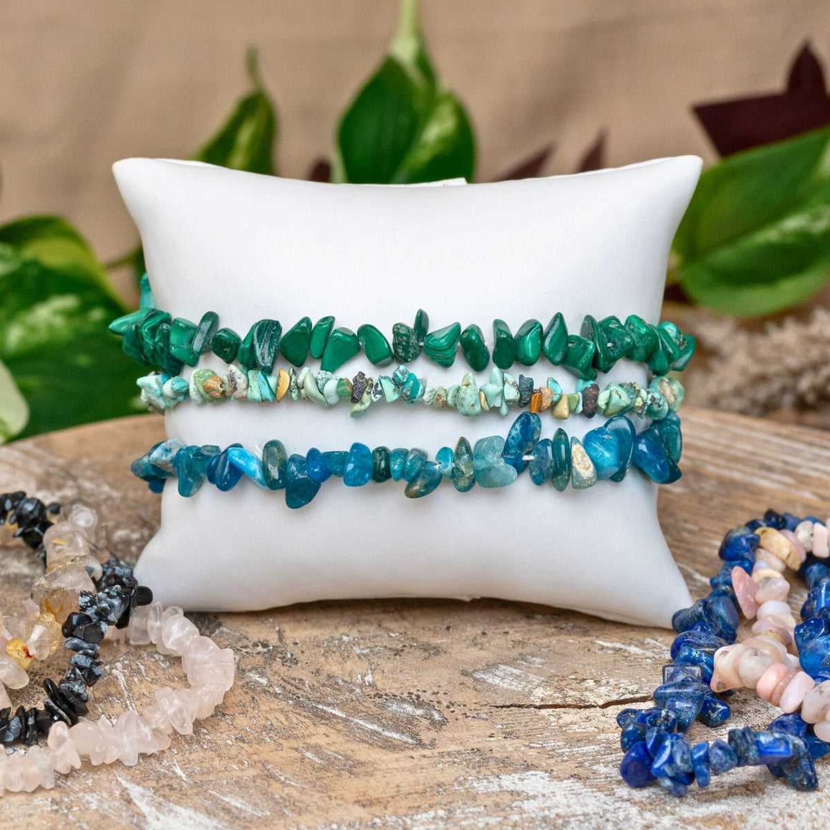 Down To Earth Blue Lace Agate Gemstone Stretch Bracelet Small Crystal Healing Bracelet (Blue Lace Agate)