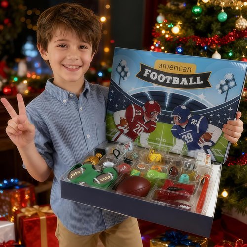 Football Advent Calendar 2025 | 24-Day Countdown with Unique Christmas Surprises for Kids & Rugby Fans