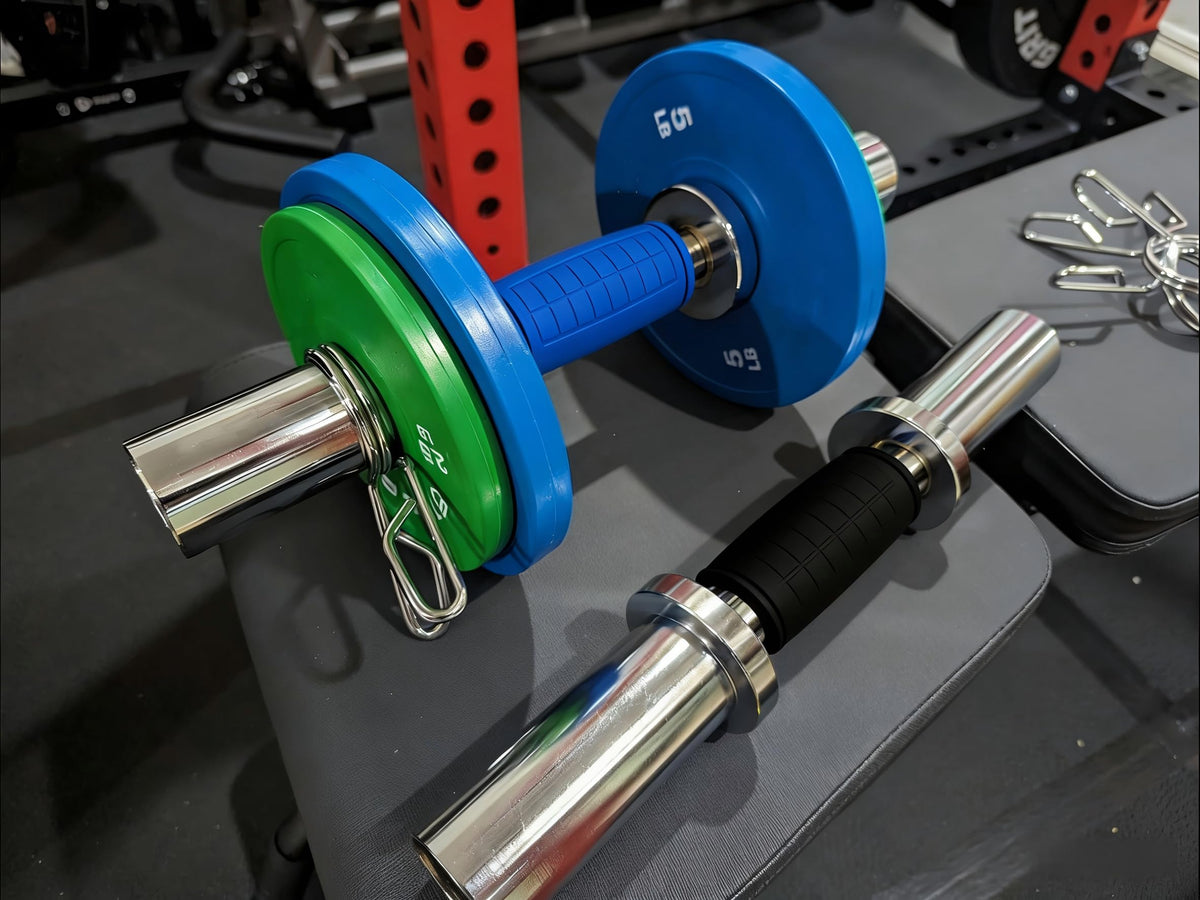 qibylift Pull Up Thick Bar Adapter, Weight Grips Bar Fit for Standard Barbell - Dumbell Handles, Silicone Rubber Barbell Grips for Weight Lifting Cable Attachments & Fitness Training (Blue)