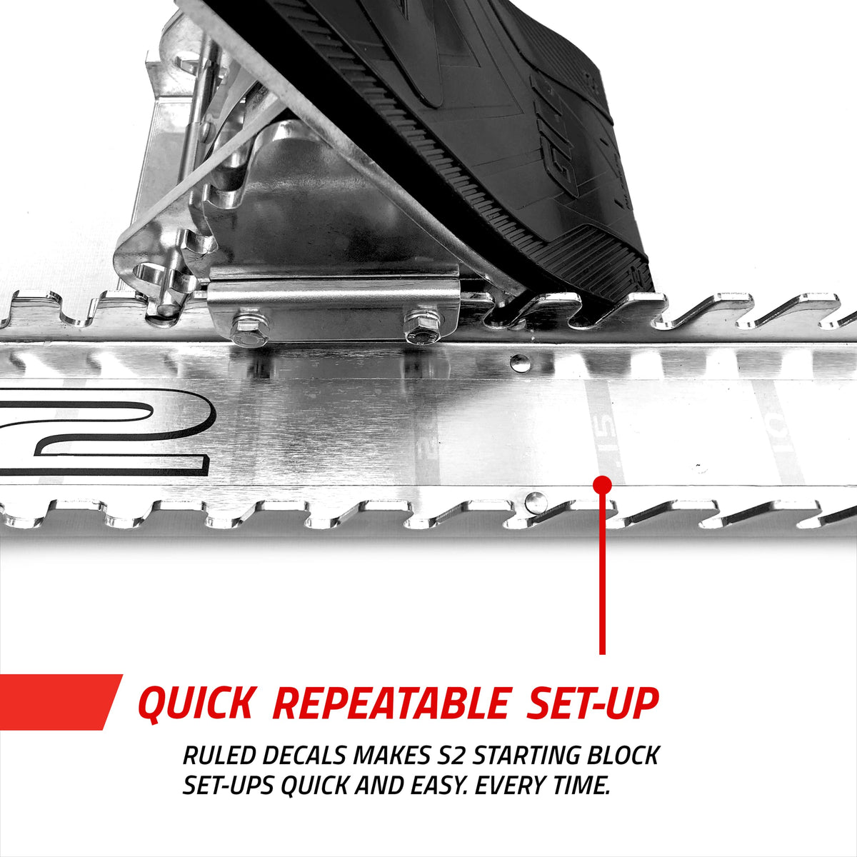 Gill Athletics S2 Starting Block 8" Tall Cast Aluminum Pedals - Designed for High Level Track & Field Competition - Pedals Feature Four Angle Adjustments - Includes 1⁄2” Pyramid Spikes - Black