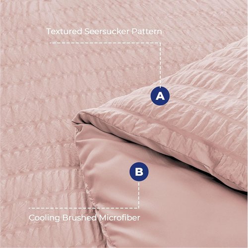 HYMOKEGE Rose Gold Twin XL Comforter Set - 5-Piece All-Season Luxury Bedding Set with Sheets & Pillowcase