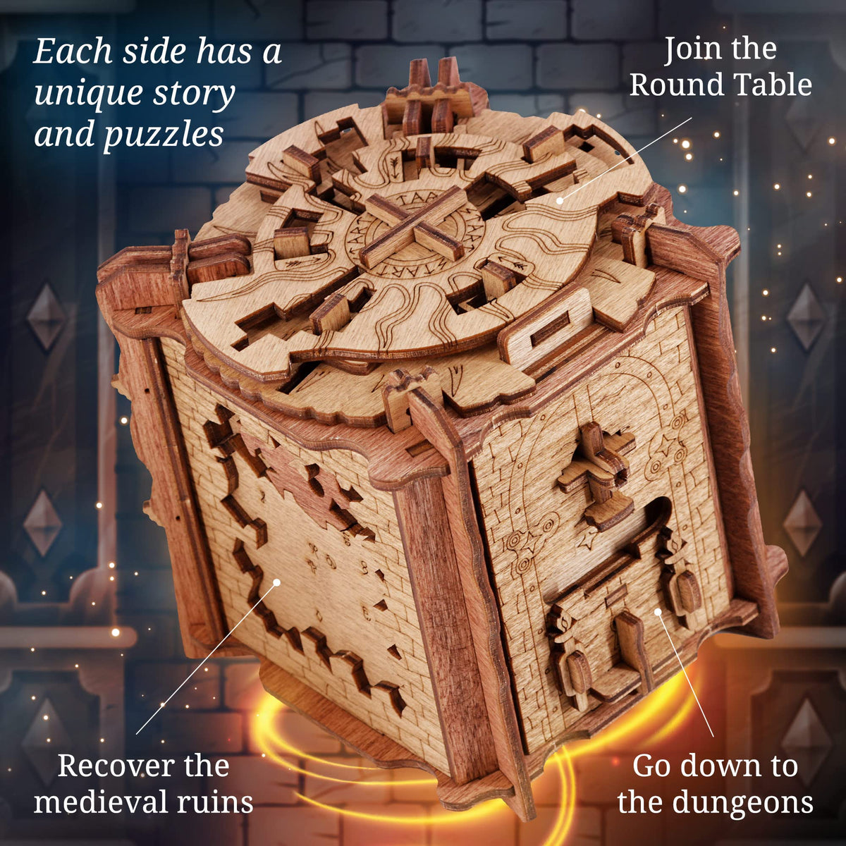 iDventure Cluebox The Trial of Camelot | Escape Room Puzzle Box | Challenging 3D Puzzle | Brain Teaser for Adults | Unique Gift Idea