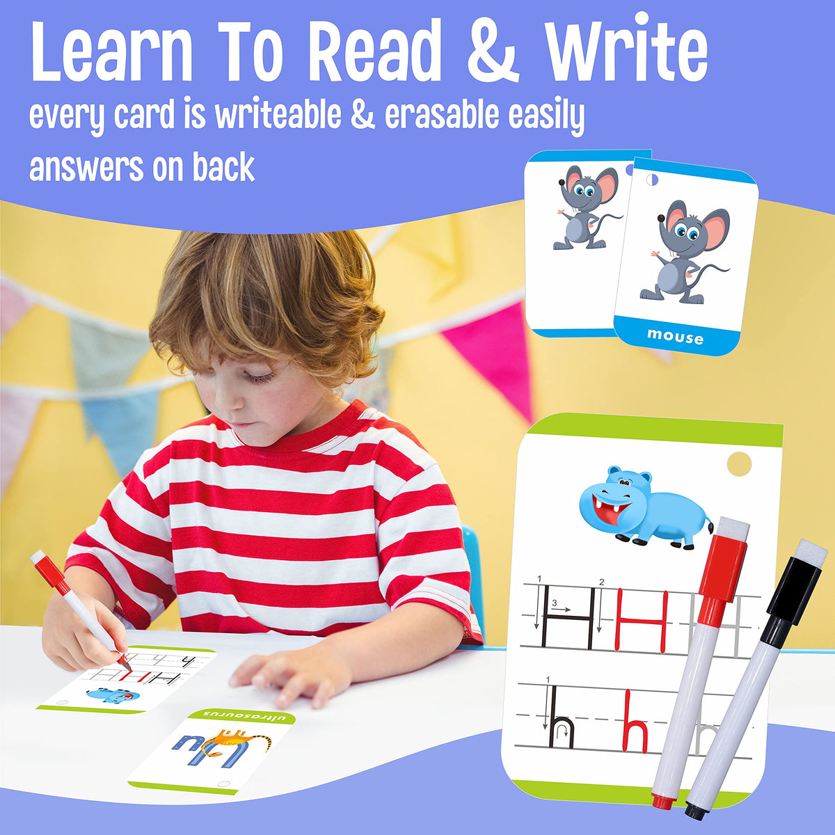 180 Toddler Learning Flashcards, Educational Tool for Preschoolers