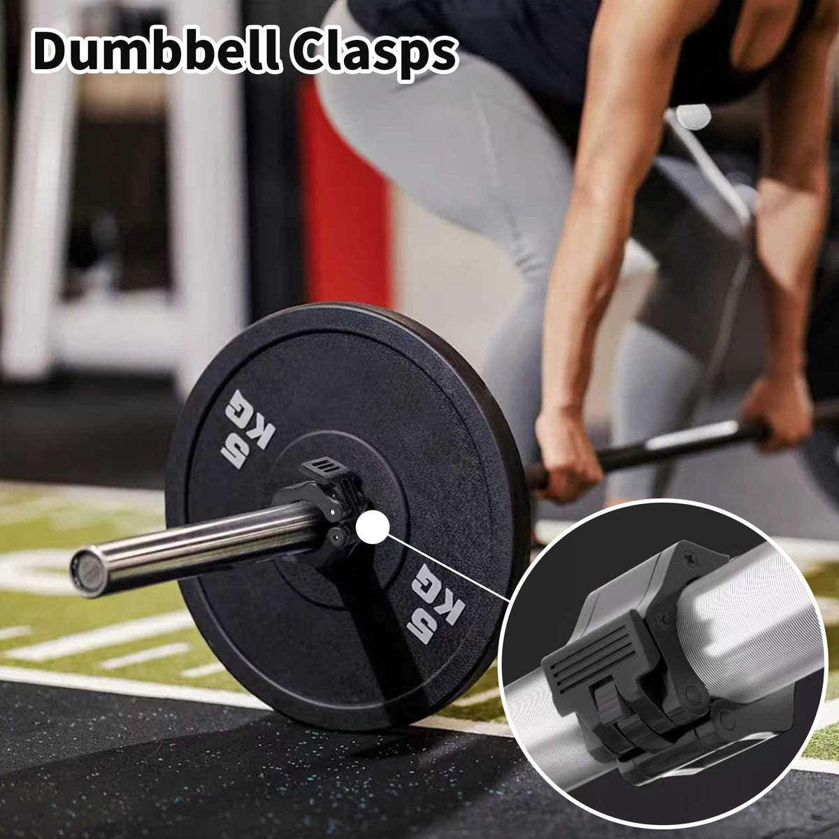 4 Pack Dumbbell Barbell Clamps 30mm, Quick Release Weight Bar Collars, Secure Locking Barbell Clips for Weightlifting, Workout, Strength Training & Fitness Accessories (Black+Red)