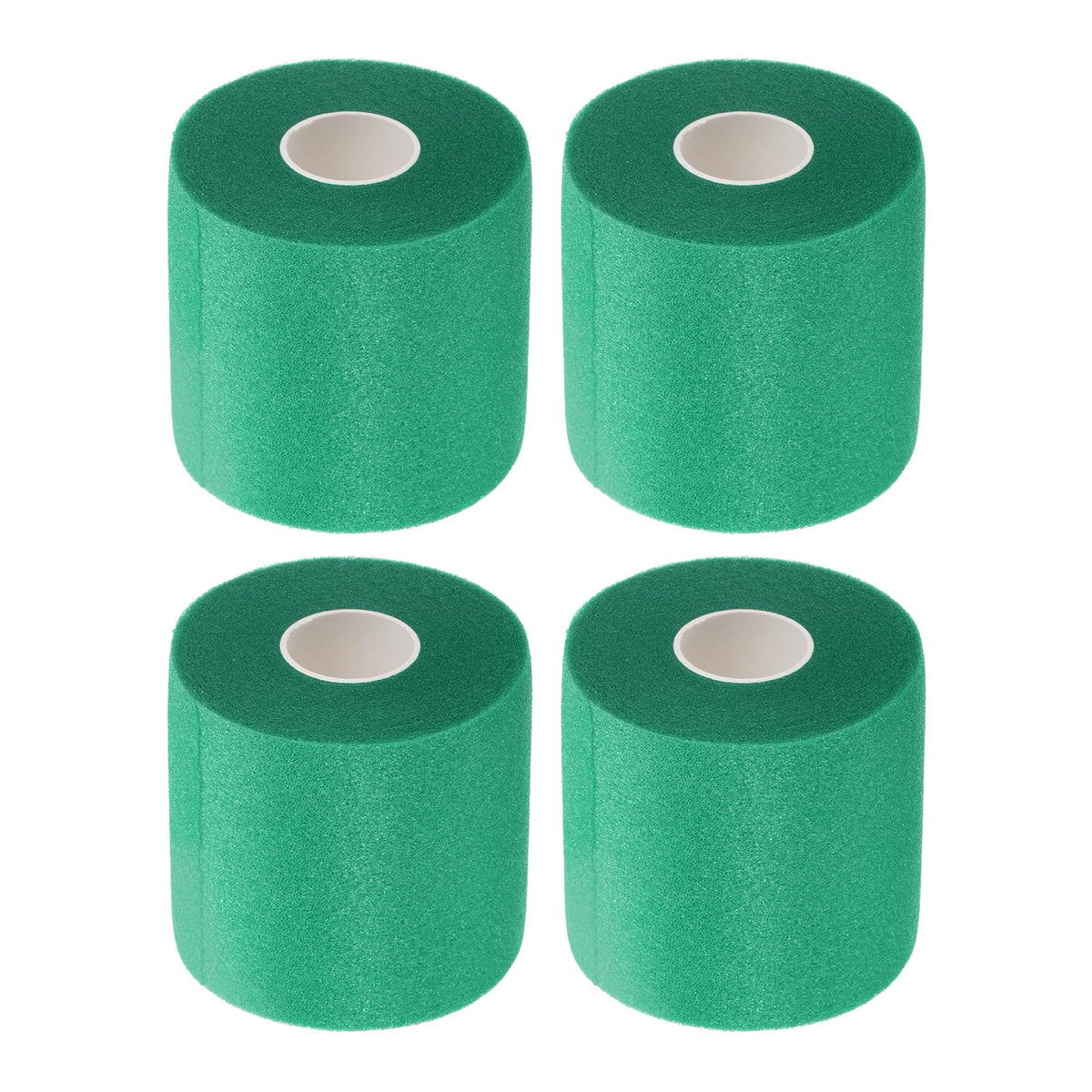 PATIKIL Foam Pre Wrap Athletic Tape 2.75 Inch x 30 Yards, 4 Rolls Non-Adhesive Prewrap Headbands for Hair Soccer Sport Wrists Elbows Knees Ankles, Dark Green