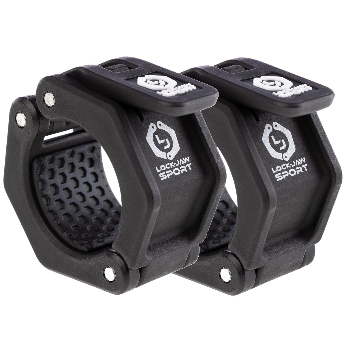 Lock-Jaw Barbell Collars Sport Olympic Barbell Clamps 2 Pcs – Heavy Duty Bar Clamps for 2” & 50mm Olympic Bars – Secure Weight Bar Clamps for Strength Training & Home Gym Accessories – Black