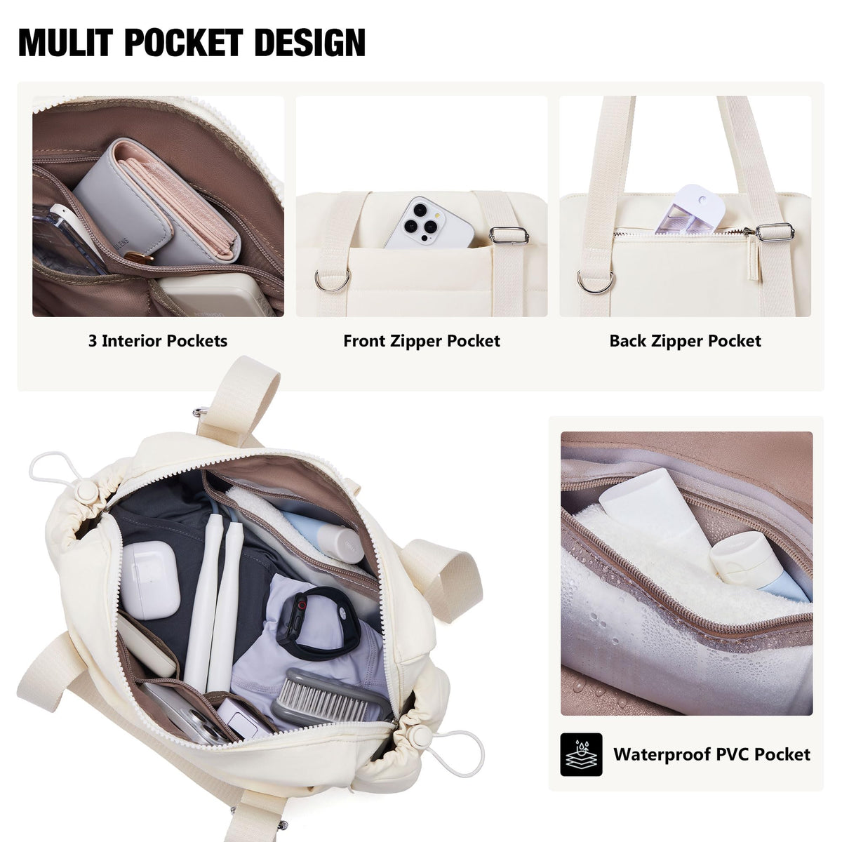 ROULENS Small Gym Bag for Women 2 Set Mini Gym Duffle Bag with Wet Compartment and Coin Wallet, Gym Tote Bag for Workout/Sport/Travel