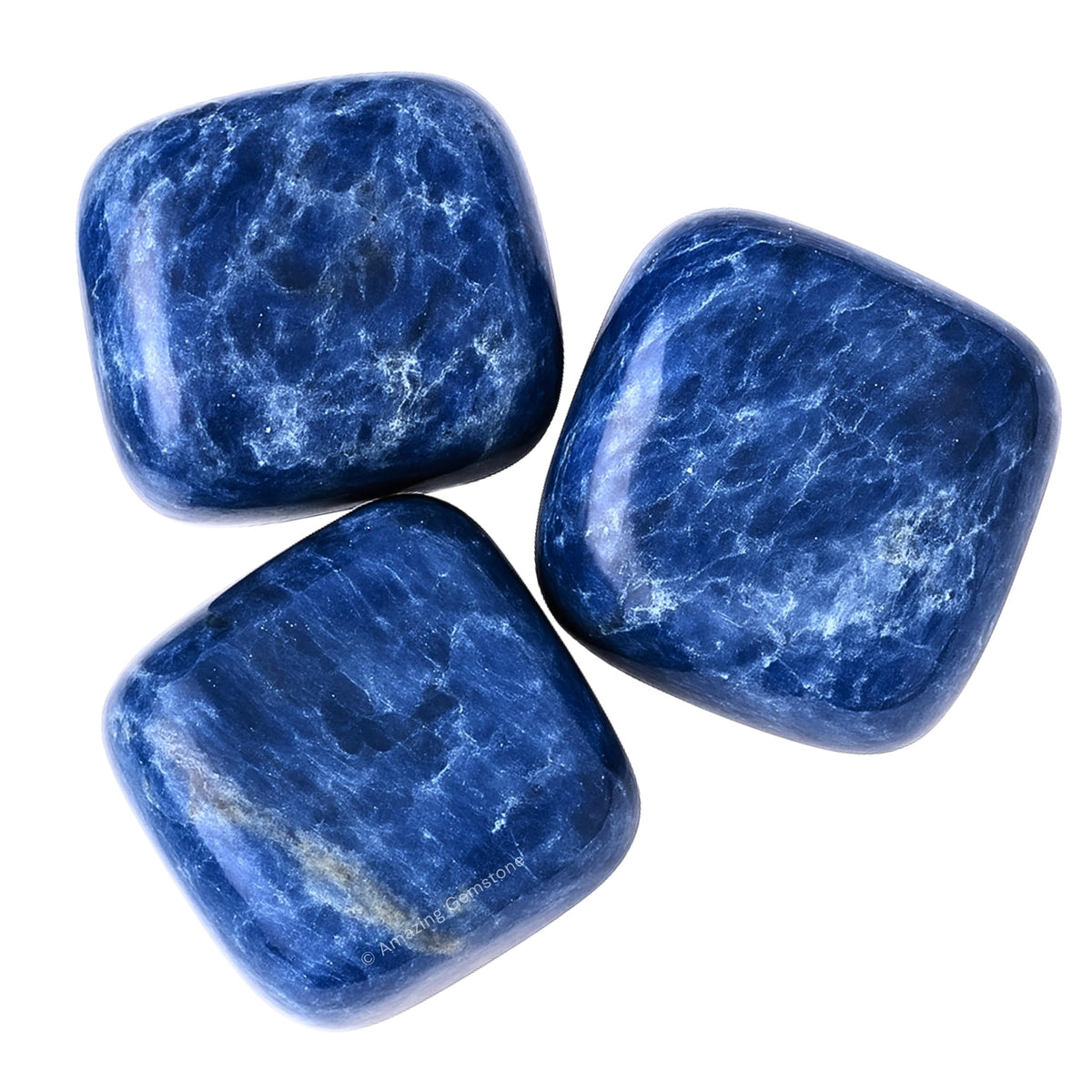 Amazing Gemstone Sodalite Crystals and Healing Stones Tumbled - 1 Oz Sodalite Stone Gem Stones, Natural Healing Stones for Energy Balance, Stress Relief - Polished Gems Rocks