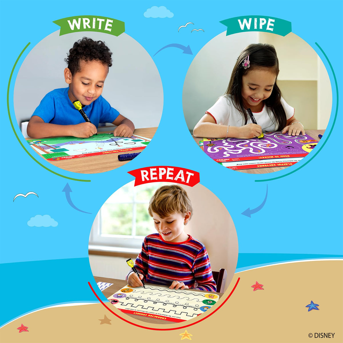 Skillmatics I Can Write Disney's Lilo & Stitch - Reusable Preschool Learning Activities, Educational Toy and Game, Back to School Supplies, Gifts for Students, Kids, Toddlers Ages 3, 4, 5, 6