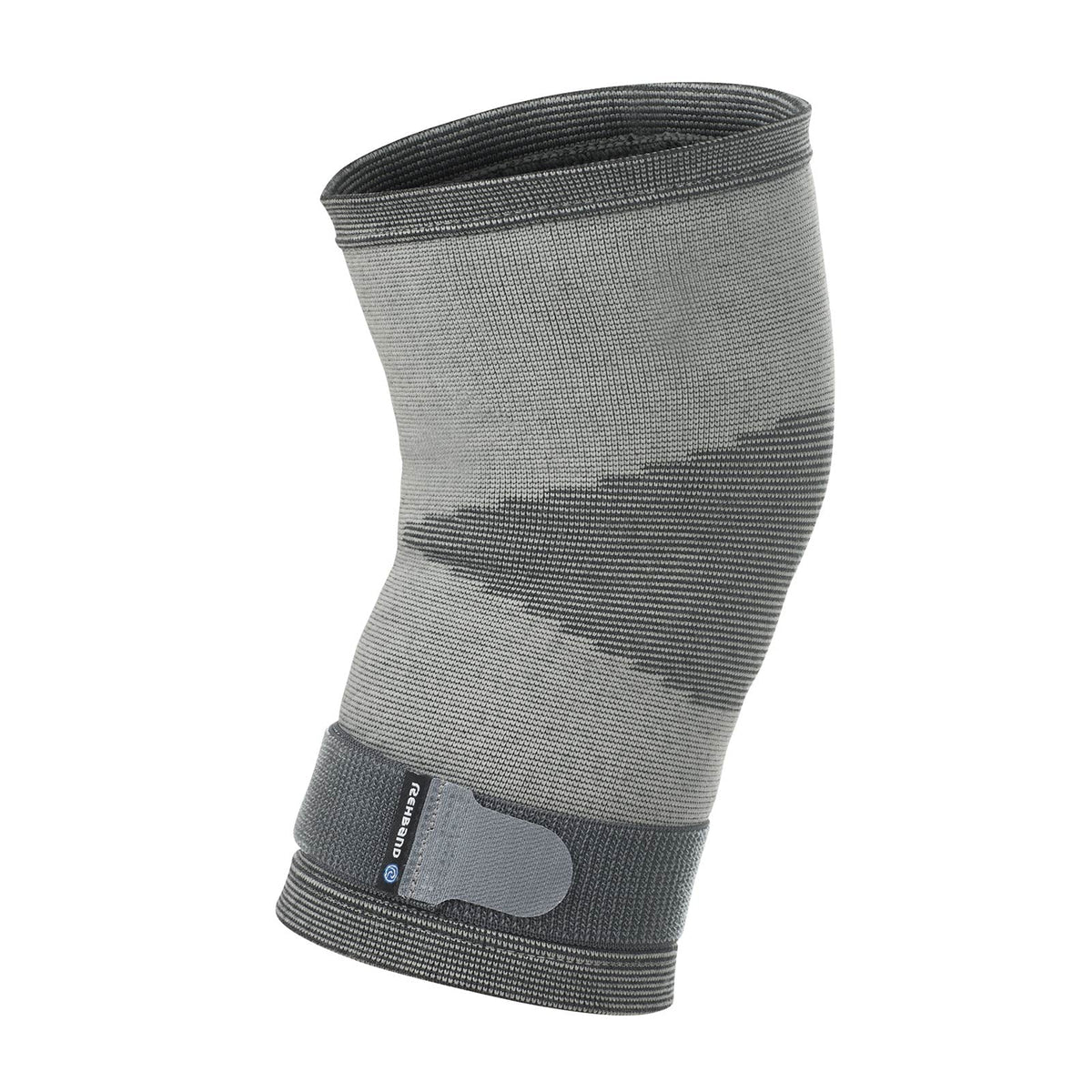 Rehband Compression knee sleeve, elastic knee brace for sports & daily wear, knee support for pain relief, meniscus, ACL & arthritis, breathable & anti-slip, Colour:Grey, Size:Small