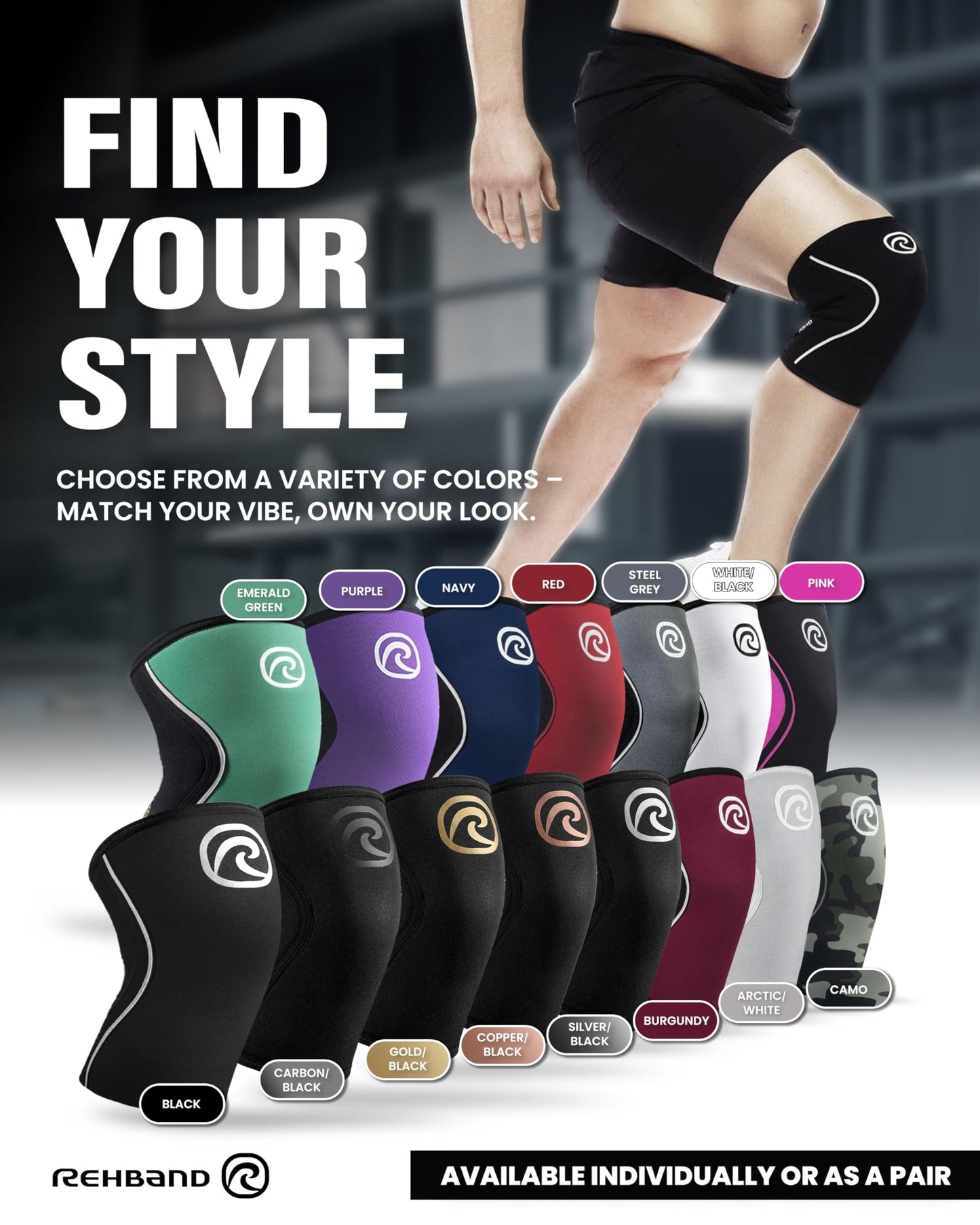 Rehband 5mm Knee Sleeves for Functional Training, Cross-Training & Powerlifting, Weightlifting Knee Support made of Neoprene, Unisex, Colour:Pink - 1 Pair, Size:Medium