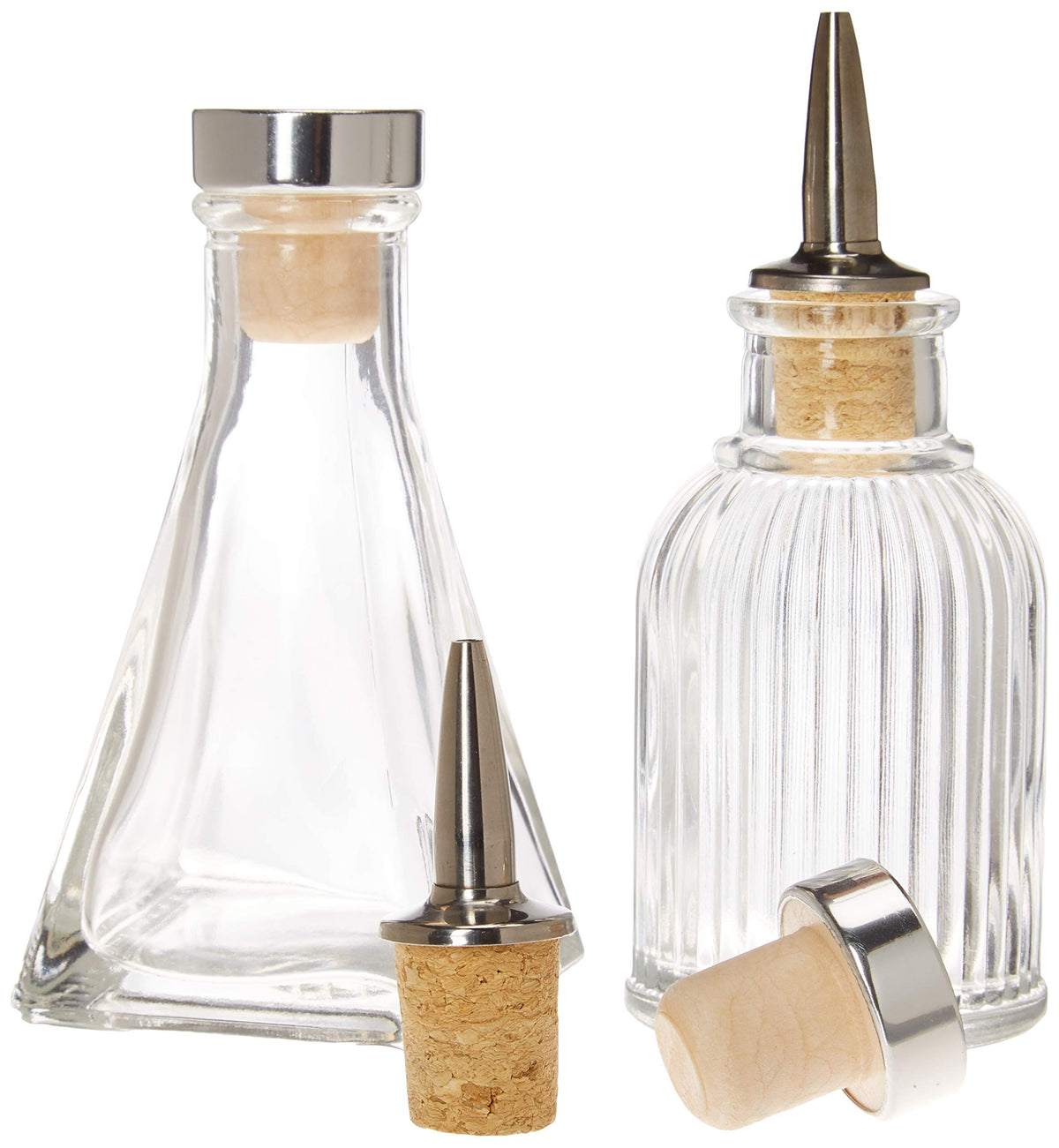 Amehla Bitters Bottle - Set of 2, 3oz Capacity with Dasher Caps and Stopper Caps - Dasher Bottles for Bitters - Elegant and Functional Bitters Bottles for Home or Professional Use