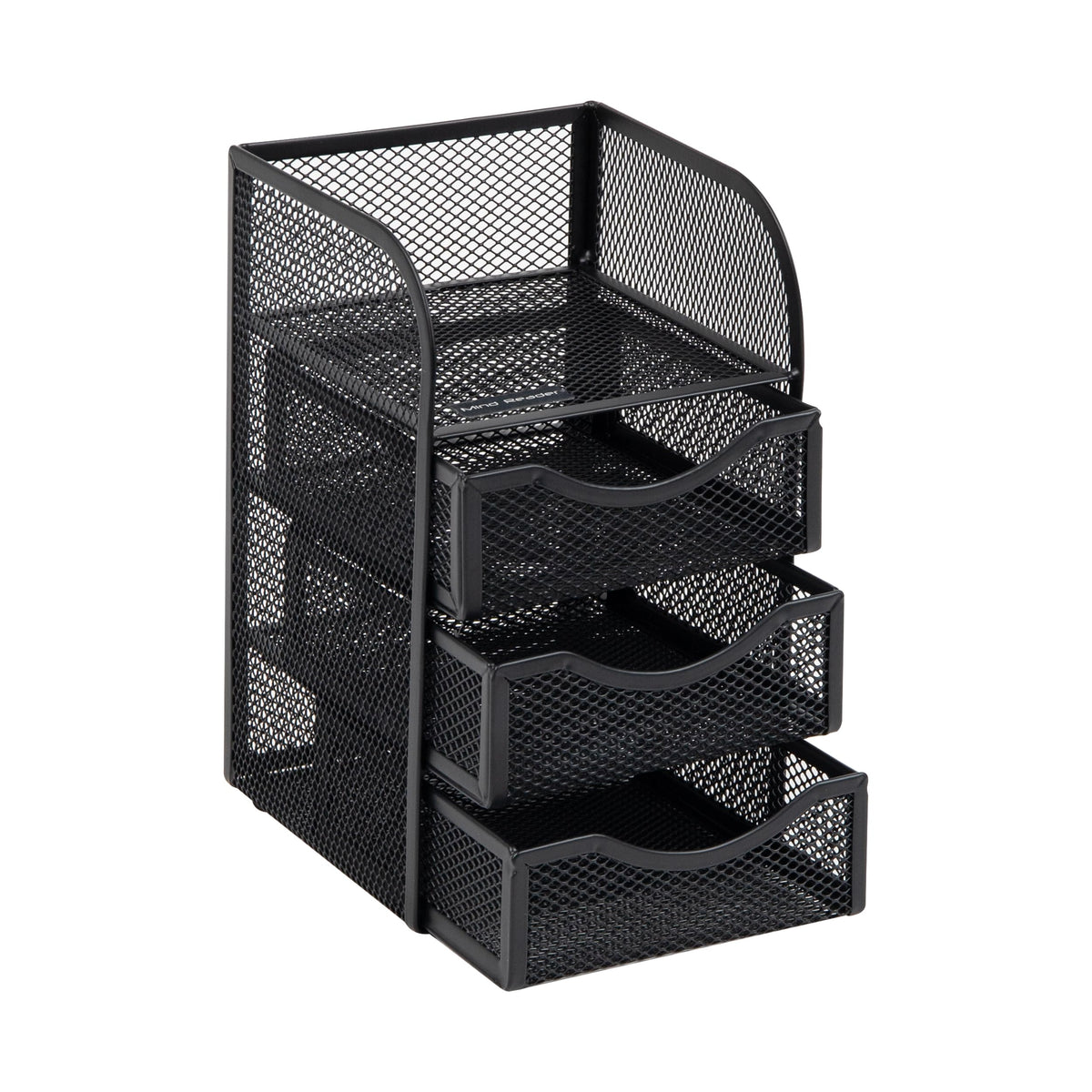 Mind Reader Desktop Accessory Storage, Paper Binder Clip Basket, Workspace, Office, Metal Mesh, 4.75" L x 5" W x 8" H, Black (Pack of 6)