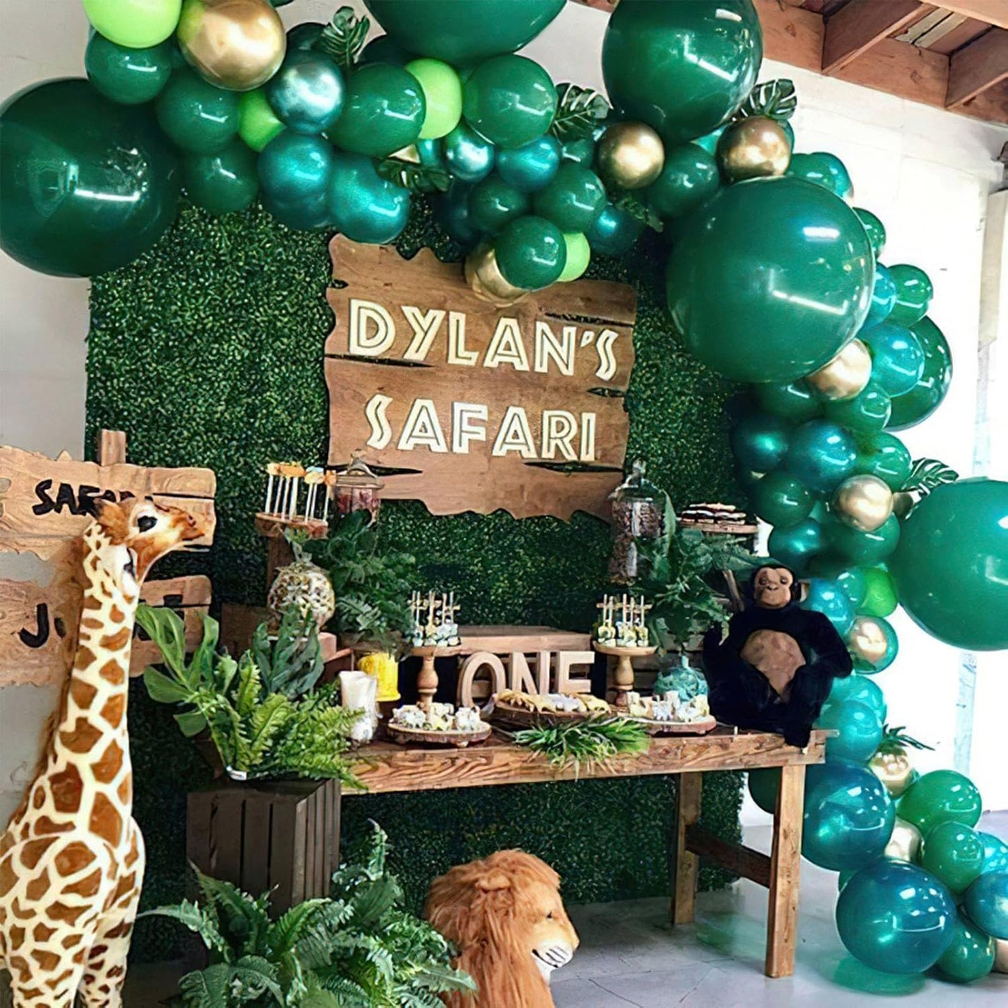PartyWoo Dark Green Balloons - 50pcs 12 Inch Emerald Forest Green for Birthday & Baby Showers
