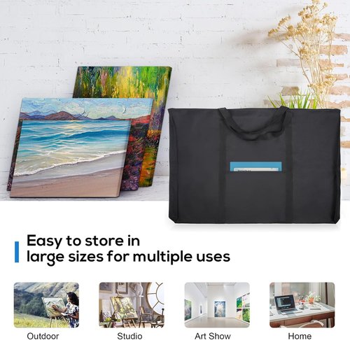 JJRING Art Portfolio Tote Bag - Lightweight Dacron Design | 25" x 37" for 24" x 36" Artwork Storage