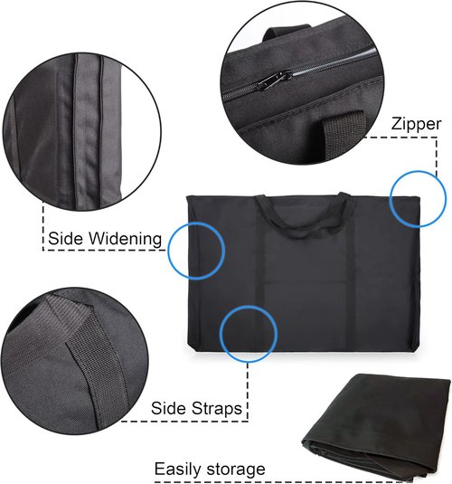 JJRING Art Portfolio Tote Bag - Lightweight Dacron Design | 25" x 37" for 24" x 36" Artwork Storage